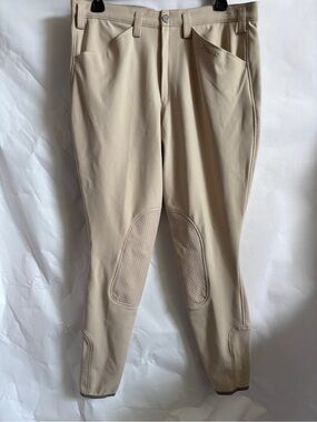 NWT PIKEUR Men’s Beige Performance Riding Breeches Sz 34